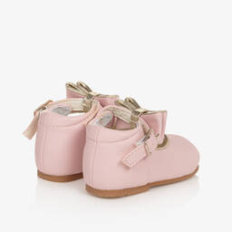 Sevva-Girls Pink Faux Leather Bow Shoes | Childrensalon