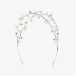 Sevva-Girls Silver Beaded Hairband | Childrensalon