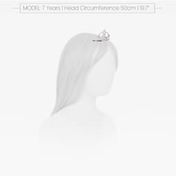 Sevva-تاج مشط تيارا مرصع بالماس لون فضي | Childrensalon