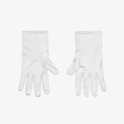 Sevva-قفازات مناسبات ساتان لون أبيض للبنات | Childrensalon
