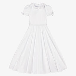 Sevva-Girls White Satin Dress | Childrensalon