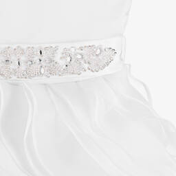 Sevva-Girls White Satin & Organza Dress | Childrensalon