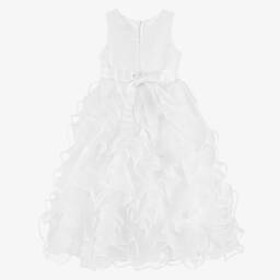 Sevva-Girls White Satin & Organza Dress | Childrensalon