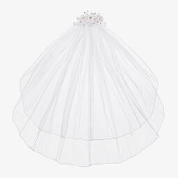 Sevva-مشبك شعر وردة تول لون أبيض | Childrensalon