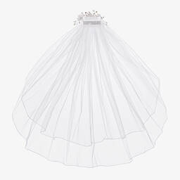 Sevva-مشبك شعر وردة تول لون أبيض | Childrensalon