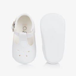 Sevva-White Faux Patent Leather Pre-Walkers | Childrensalon