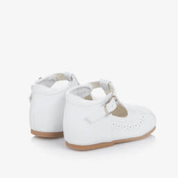 Sevva-White Patent Faux Leather First Walker Bar Shoes | Childrensalon