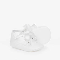 Sevva-White Pre-Walker Ceremony Shoes | Childrensalon