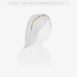 Sienna Likes To Party-Gold Vida Pearl Hairband | Childrensalon