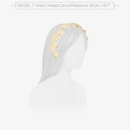 Sienna Likes To Party-Ivory Beaded Bow Hairband | Childrensalon