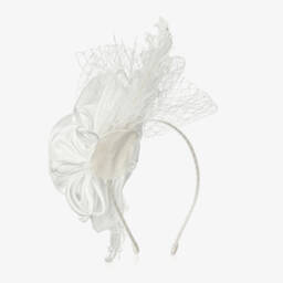 Sienna Likes To Party-White Fascinator Hairband | Childrensalon