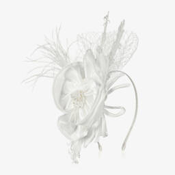 Sienna Likes To Party-White Fascinator Hairband | Childrensalon