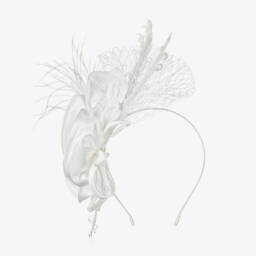 Sienna Likes To Party-White Fascinator Hairband | Childrensalon