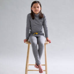 Smalls Merino-Grey Marl ZQ Merino Wool Slim Joggers | Childrensalon