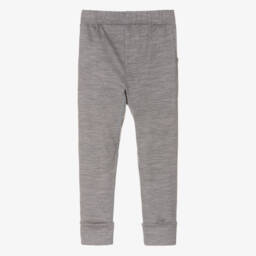 Smalls Merino-Grey Marl ZQ Merino Wool Slim Joggers | Childrensalon
