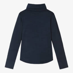 Smalls Merino-توب بياقة عالية صوف مارينو ZQ لون كحلي | Childrensalon