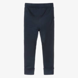 Smalls Merino-Navy Blue ZQ Merino Wool Slim Joggers | Childrensalon