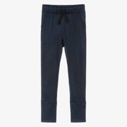 Smalls Merino-Navy Blue ZQ Merino Wool Slim Joggers | Childrensalon