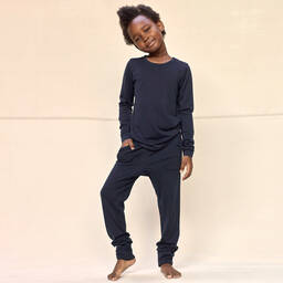 Smalls Merino-توب صوف مارينو محبوك لون كحلي | Childrensalon