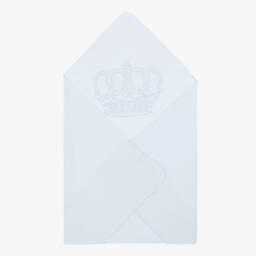 Sofija-طقم هدية بطانية وقبعة قطن لون أزرق للمواليد | Childrensalon