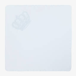 Sofija-طقم هدية بطانية وقبعة قطن لون أزرق للمواليد | Childrensalon