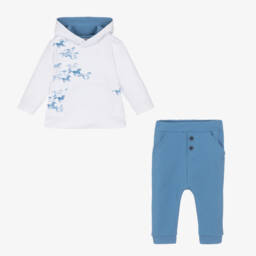 Sofija-Baby Boys Blue Cotton Horse Tracksuit | Childrensalon
