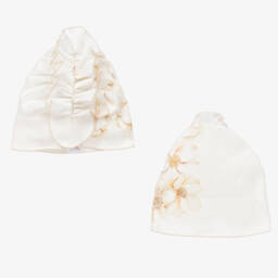 Sofija-طقم بطانية قطن لون عاجي للمولودات | Childrensalon