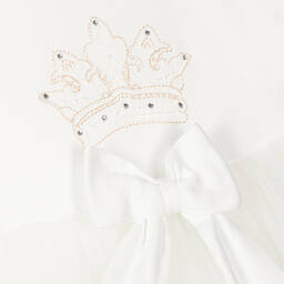 Sofija-فستان توتو قطن لون عاجي للمولودات | Childrensalon