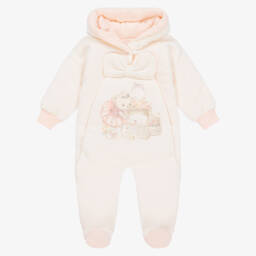 Sofija-Розовый прогулочный комбинезон из хлопка для малышек | Childrensalon