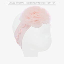 Sofija-Baby Girls Pink Cotton Headband | Childrensalon