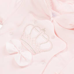 Sofija-أفرول شتوي قطن لون زهري للمولودات | Childrensalon