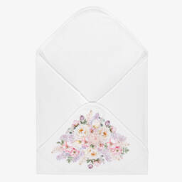 Sofija-طقم بطانية قطن لون أبيض للمولودات | Childrensalon