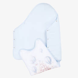 Sofija-بيبي نيست قطن لون أزرق فاح للمواليد(67 سم) | Childrensalon