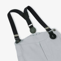 Sofija-Boys Grey Cotton Piqué Waistcoat Suit  | Childrensalon