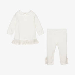 Sofija-طقم ليقنز قطن وتول لون عاجي | Childrensalon