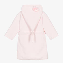 Sofija-Girls Pink Cotton Towelling Bathrobe | Childrensalon