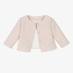 Sofija-طقم شورت قطن تويد لون زهري فاتح للبنات الرضع | Childrensalon