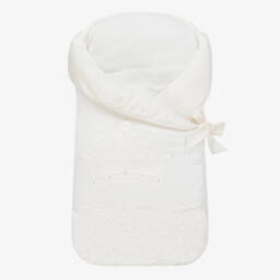 Sofija-Ivory Cotton Baby Nest (64cm) | Childrensalon