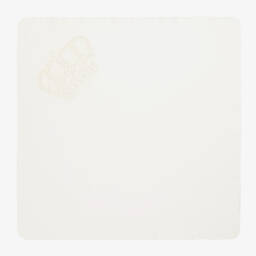 Sofija-طقم هدية بطانية وقبعة قطن لون عاجي  | Childrensalon