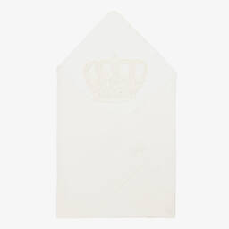 Sofija-طقم هدية بطانية وقبعة قطن لون عاجي  | Childrensalon