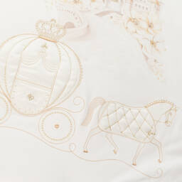 Sofija-Ivory Cotton Padded Blanket (85cm) | Childrensalon