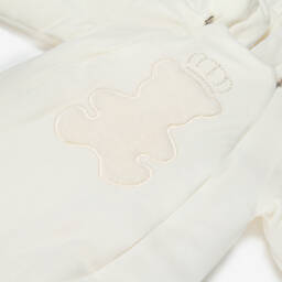 Sofija-Ivory Cotton Velour Pramsuit  | Childrensalon