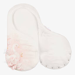 Sofija-بيبي نيست بطبعة الطاووس قطن لون عاجي (66 سم) | Childrensalon