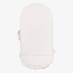 Sofija-بيبي نيست بطبعة الطاووس قطن لون عاجي (66 سم) | Childrensalon