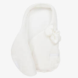 Sofija-Ivory Velour Baby Nest (69cm) | Childrensalon