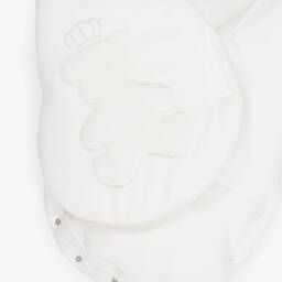 Sofija-Ivory Velour Padded Teddy Nest (65cm) | Childrensalon