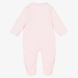 Sofija-Pink Cotton Bunny Babygrow | Childrensalon