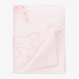 Sofija-Pink Cotton Padded Blanket (85cm) | Childrensalon