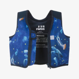 Soli Swim-Blue Jellyfish & Turtle Swimming Float Vest | Childrensalon