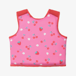 Soli Swim-Pink Fruit Print Swimming Float Vest | Childrensalon